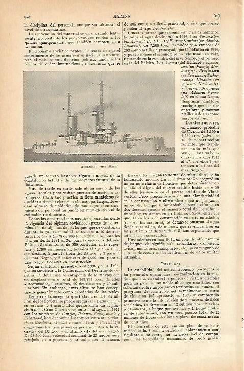 LAMINA ESPASA 812: Acorazado ruso Marat