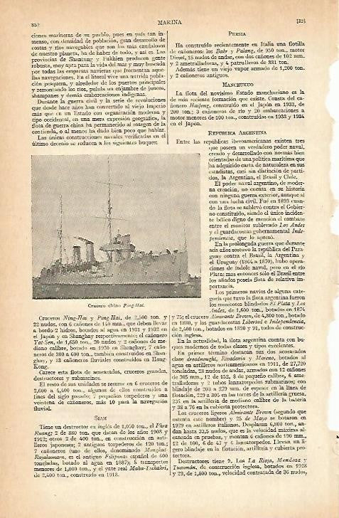 LAMINA ESPASA 815: Crucero chino Ping-Hai