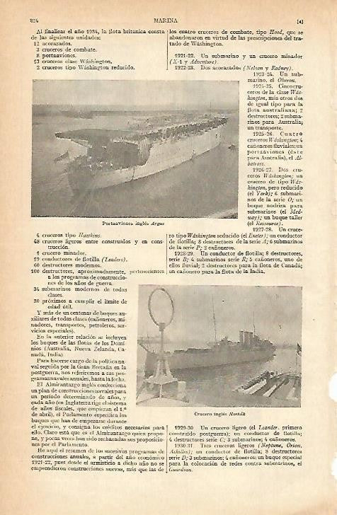 LAMINA ESPASA 821: Portaaviones ingles Argus