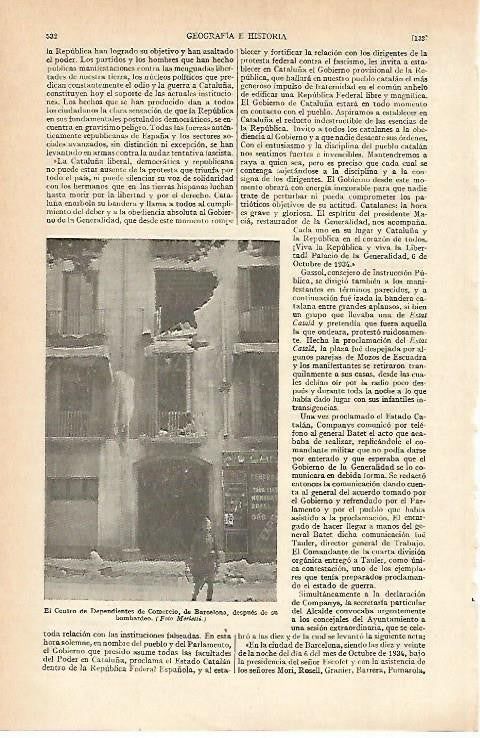 LAMINA ESPASA 824: Centro de Dependientes de Comercio Barcelona despues del bombardeo