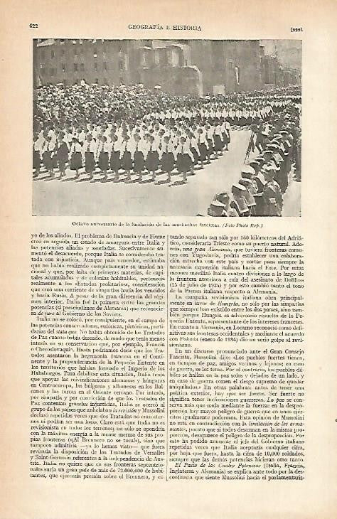 LAMINA ESPASA 825: Octavo aniversario de las Muchachas Fascistas