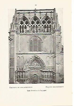 LAMINA 2189: CATEDRAL BURGOS. Fachada de los Apostoles