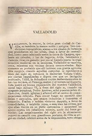 LAMINA 2192: Libreto explicativo de Valladolid en castellano frances e ingles