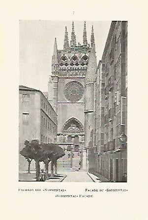 LAMINA 2221: CATEDRAL BURGOS. Fachada del Sarmental