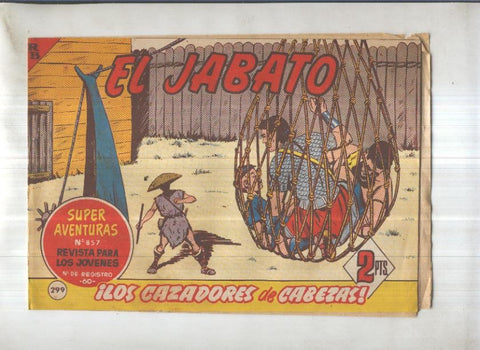 Bruguera: El Jabato numero 299: Los cazadores de cabeza
