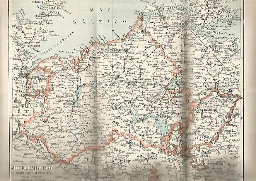 LAMINA ESPASA 832: Mapa de Mecklemburgo