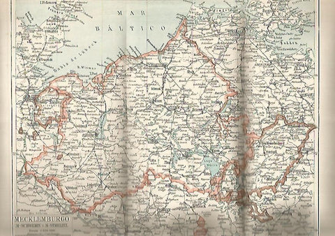 LAMINA ESPASA 832: Mapa de Mecklemburgo