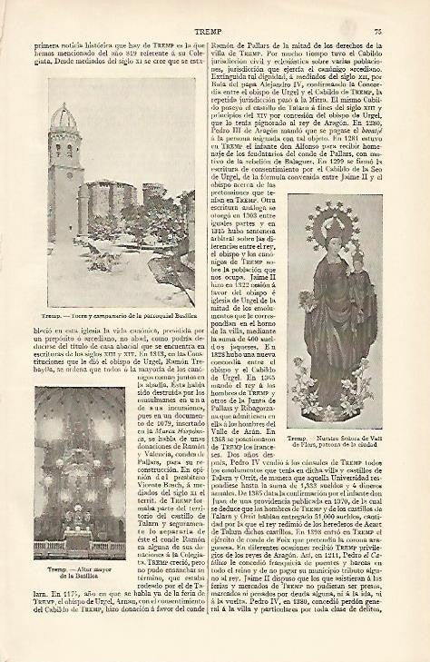 LAMINA ESPASA 838: Imagenes de Tremp Lleida