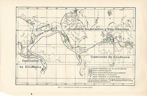 LAMINA ESPASA 856: Paleogeograia terrestre en la epoca triasica