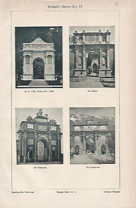 LAMINA ESPASA 896: Imagenes de Arcos de Triunfo