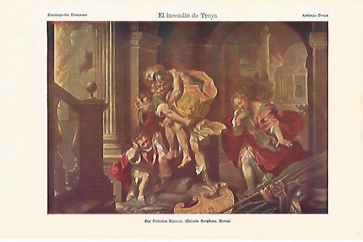 LAMINA ESPASA 914: El incendio de Troya obra de Baroci
