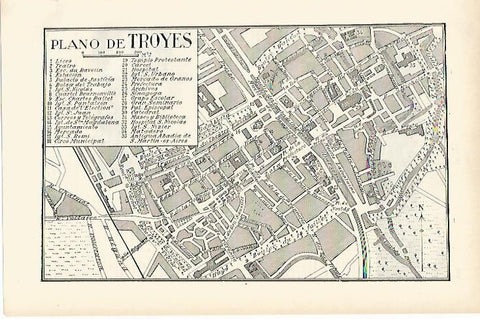 LAMINA ESPASA 917: Plano de Troyes Francia
