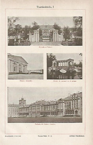 LAMINA ESPASA 928: Vistas de Tsarskoiselo Rusia