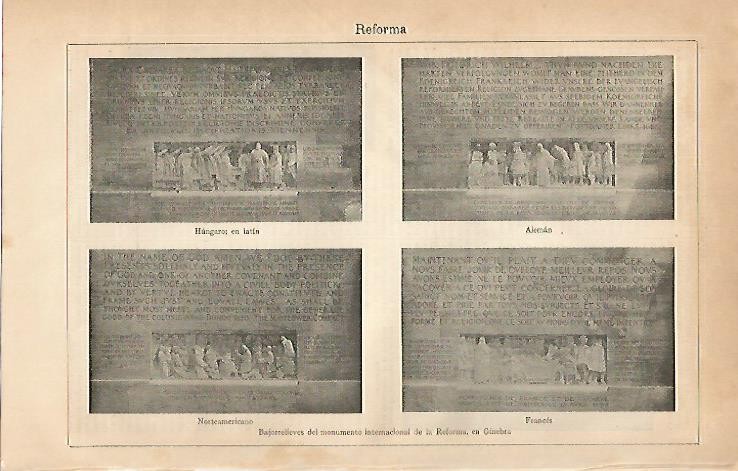 LAMINA ESPASA 952: Bajorrelieves del monumento internacional de la Reforma Ginebra