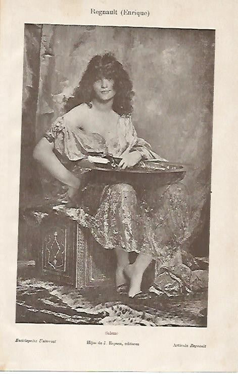 LAMINA ESPASA 965: Salome obra de E. Regnault