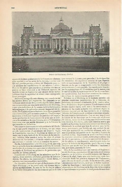 LAMINA ESPASA 969: Palacio del Reichstag Berlin