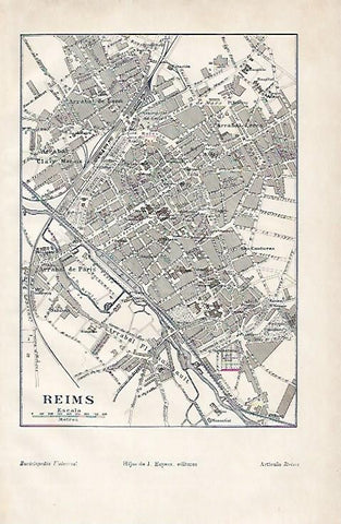 LAMINA ESPASA 971: Plano de Reims Francia