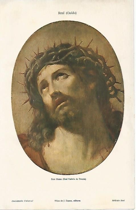 LAMINA ESPASA 1014: Ecce Homo obra de Reni
