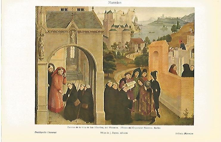 LAMINA ESPASA 1097: Escenas de la vida de San Albertini obra de Marmion