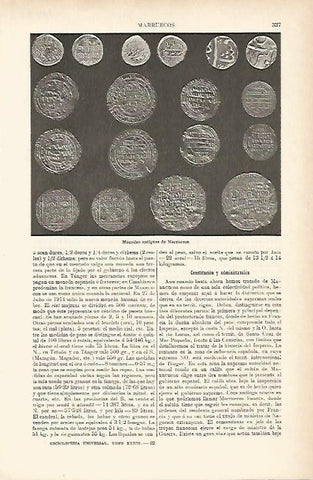 LAMINA ESPASA 1107: Monedas antiguas de Marruecos
