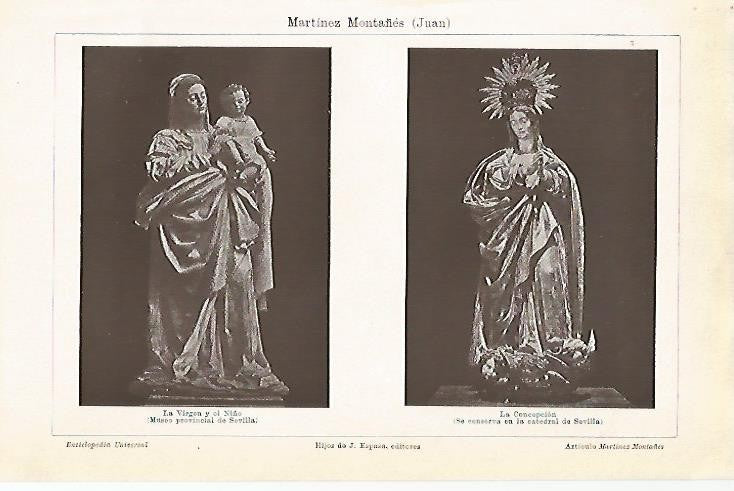 LAMINA ESPASA 1135: Esculturas de Juan artinez Montañes