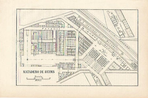 LAMINA ESPASA 1163: Plano del Matadero de Reims
