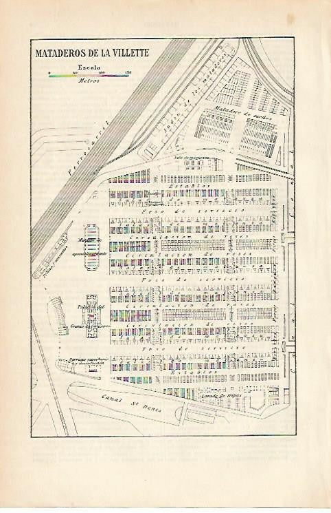 LAMINA ESPASA 1166: Mataderos de La Villette