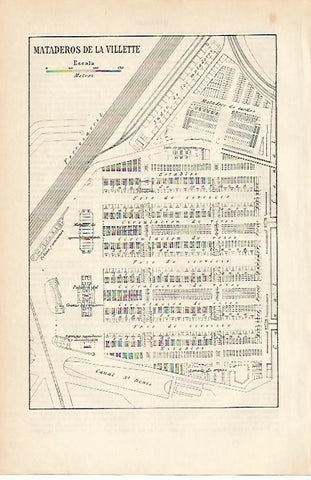 LAMINA ESPASA 1166: Mataderos de La Villette