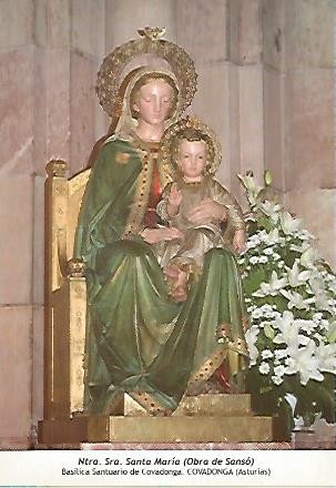 POSTAL 54550: Nuestra Señora Santa Maria. Covadonga Asturias