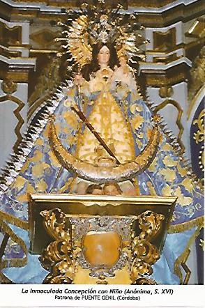 POSTAL 54575: La Inmaculada con el Niño siglo XVI. Puente Genil Cordoba