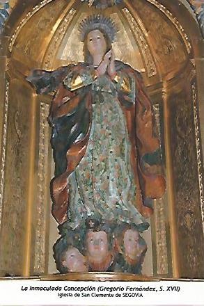 POSTAL 54588: Inmaculada Concepcion de Gregorio Fernandez siglo XVII. Segovia