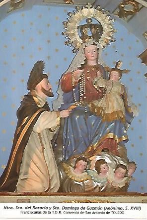 POSTAL 54602: Virgen del Rosariio y Santo Domingo de Guzman siglo XVIII. Toledo