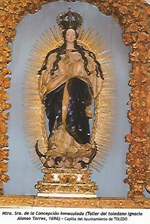 POSTAL 54607: Nuestra Señora de la Concepcion Inmaculada 1696. Ayuntamiento de Toledo