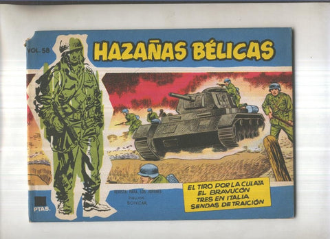 Hazañas Belicas Azules numero 058: El tiro por la culata-El brabucon-Tres en italia-