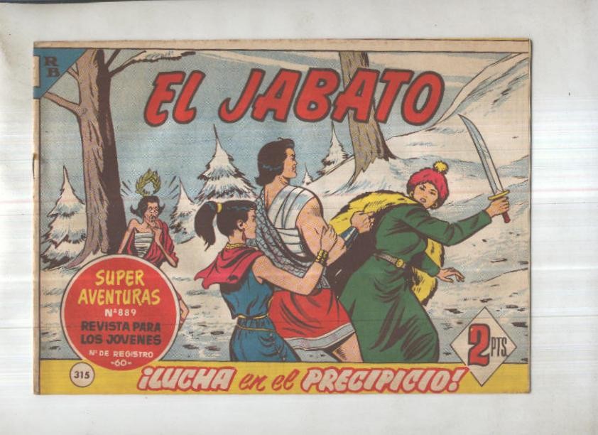 Bruguera: El Jabato numero 315: Lucha en el precipicio