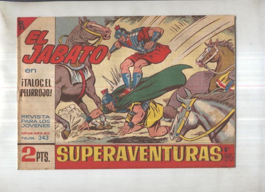 Bruguera: El Jabato numero 343: Taloc el pelirrojo