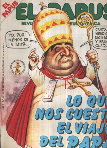 El Papus revista de humor numero 437 (1982): El viaje del papa