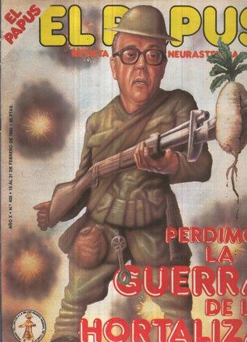El Papus revista de humor numero 405 (1982): La guerra de la hortaliza