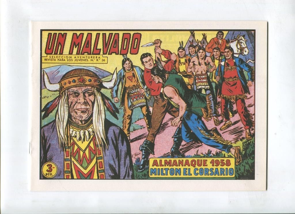 Milton el Corsario ,almanaque 1958  facsimil numero 047: Un malvado, 