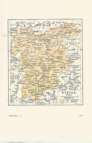 LAMINA ESPASA 1220: Mapa del Tirol