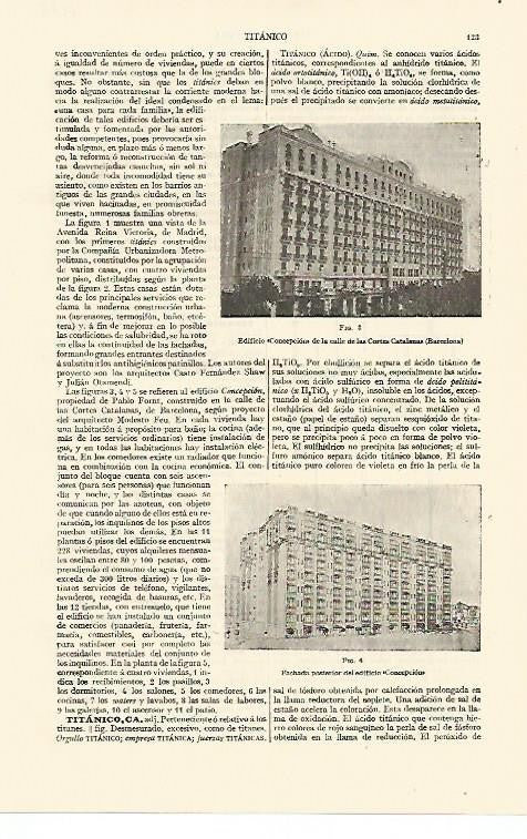 LAMINA ESPASA 1228: Edificio Concepcion Barcelona