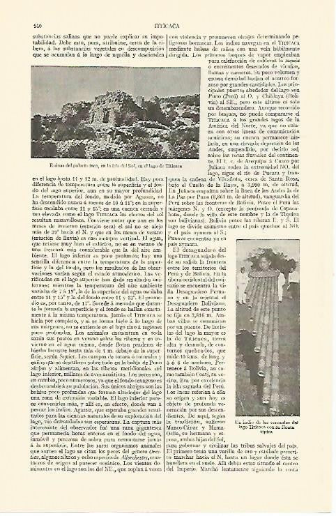 LAMINA ESPASA 1231: Imagenes del lago Titicaca
