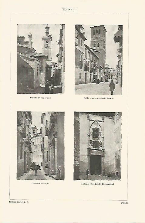 LAMINA ESPASA 1272: Calles de Toledo