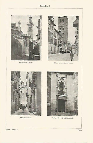 LAMINA ESPASA 1272: Calles de Toledo