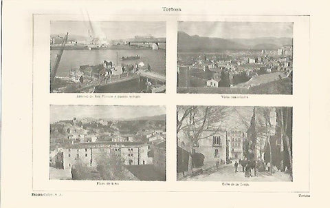 LAMINA ESPASA 1380: Imagenes de Tortosa Tarragona