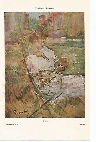 LAMINA ESPASA 1391: Retrato obra de Toulousse Lautrec