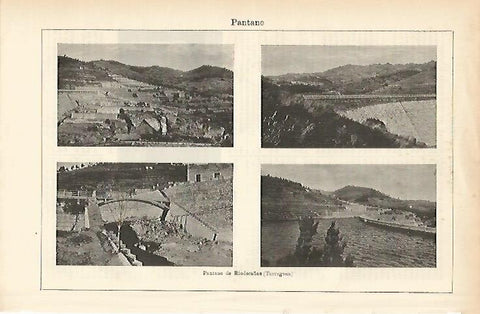 LAMINA ESPASA 1444: Pantano de Riudecañas Tarragona