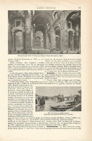 LAMINA ESPASA 1448: Interior de San Pedro de Roma
