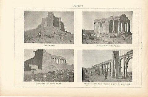 LAMINA ESPASA 1477: Vistas de Palmira Siria