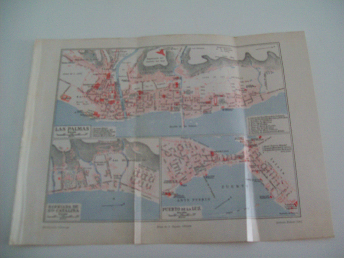 LAMINA ESPASA 1491: Mapa de Las Palmas